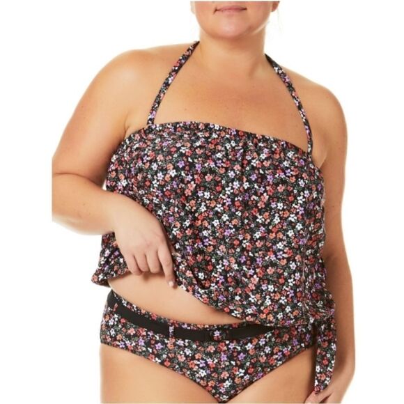 Women’s Plus Ditsy Floral Tankini Bathing Suit Swimsuit Size XL - Picture 8 of 8